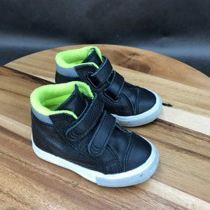 Converse All Star Chuck Taylor Black Hi Top Sneakers Hook And Loop Little Kids 5